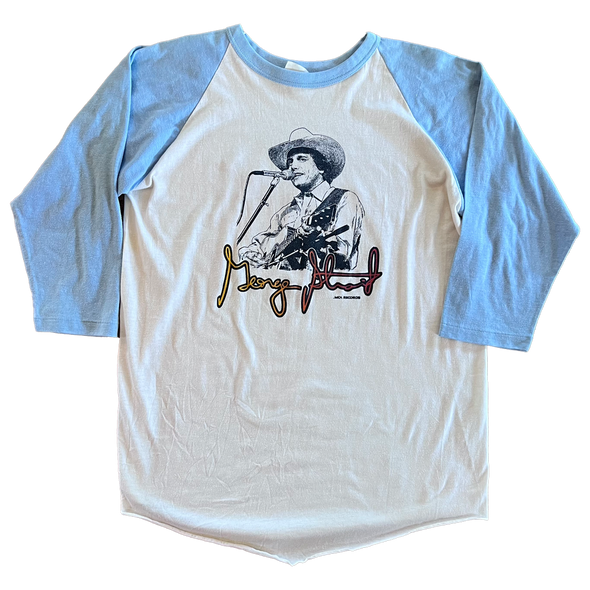 George Strait Ultra Rare Baby Blue Raglan Size M/L