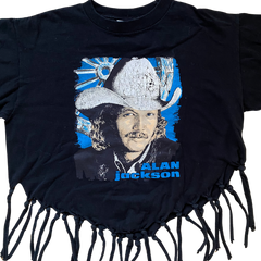 Alan Jackson Handmade Fringe Tee Size S