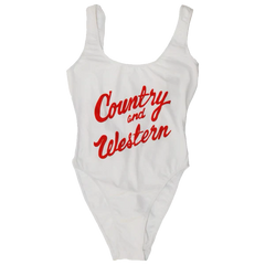 Country & Western White Bodysuit