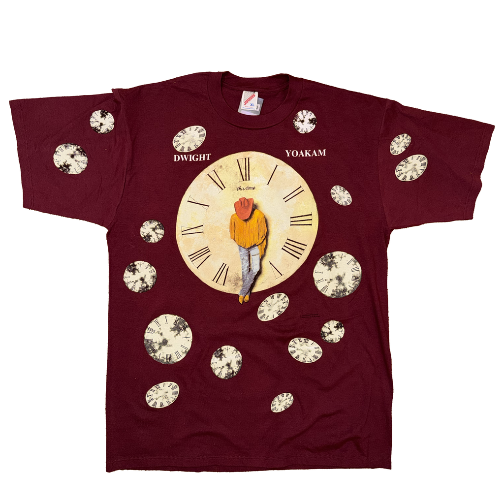 Dwight Yoakam All Over Print Clocks Deadstock Maroon Size XL