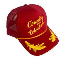 Country & Western Red Trucker Cap LIMITED EDITION