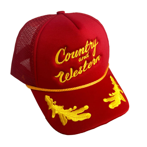 Country & Western Red Trucker Cap LIMITED EDITION