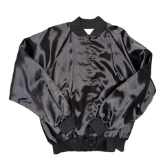 George Jones & The Jones Boys Black Satin Jacket Embroidered Size L