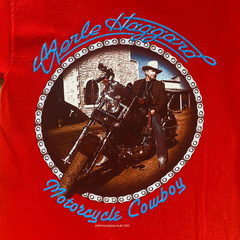 Merle Haggard Motorcycle Cowboy Tour Tee Size S