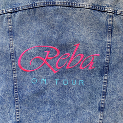 Reba McEntire Rare Embroidered Acid Wash Denim Jacket Size L