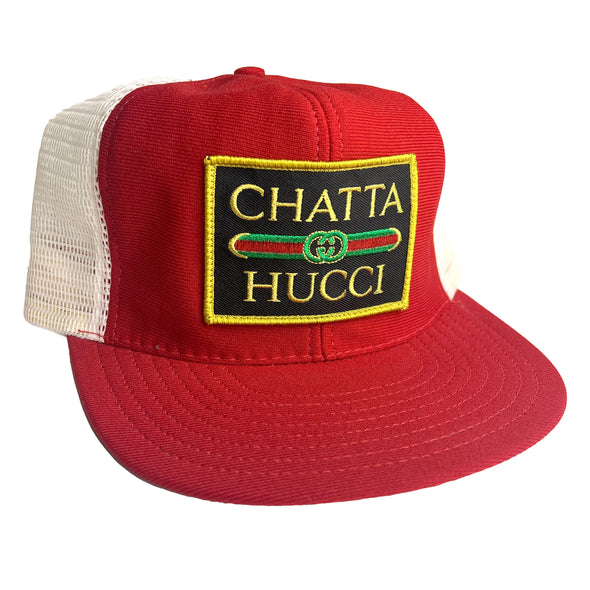 Chattahucci Vintage Deadstock Red Trucker Patch Hat