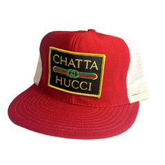 Chattahucci Vintage Deadstock Red Trucker Patch Hat