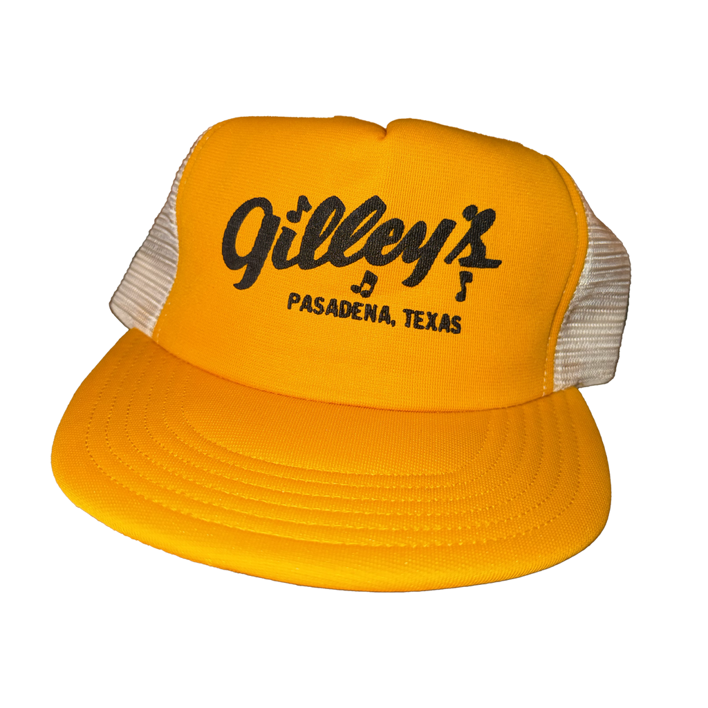Gilley's Rare Yellow White Vintage Snapback Cap