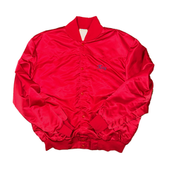 George Strait Rare Red Satin Jacket Logo Embroidered Size XL