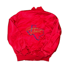 George Strait Rare Red Satin Jacket Logo Embroidered Size XL
