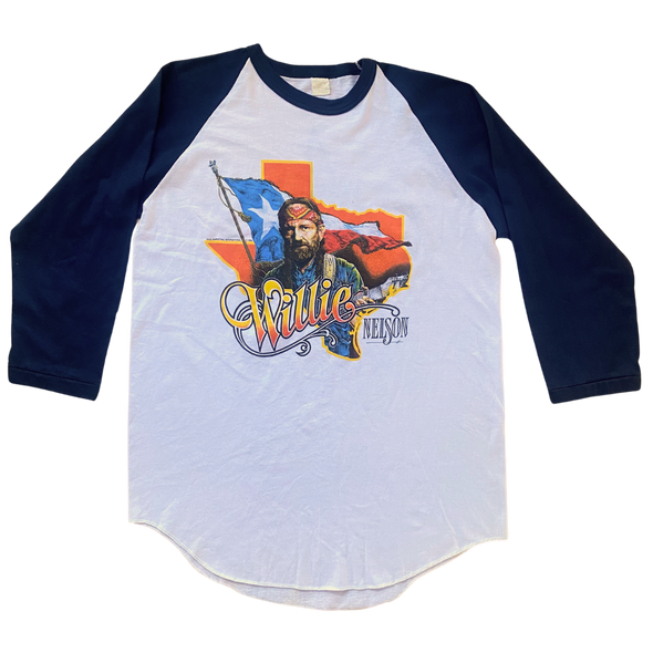 Willie Nelson Deadstock 1984 Baseball Tee Size L/XL